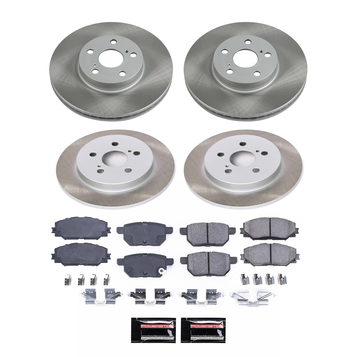 Power Stop SC4140 - Front And Rear Z17 Evolution Pad And Semi-Coated Rotor Kit vehicle fitment brake part