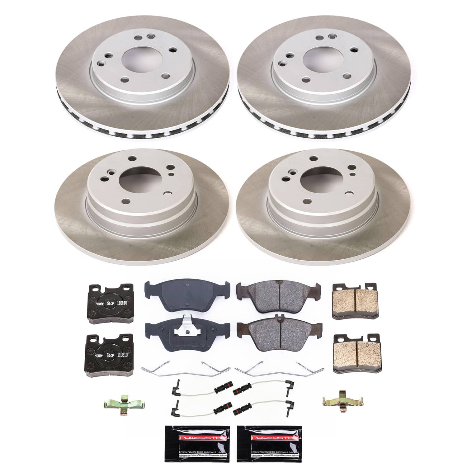 Power Stop SC4247 - Front And Rear Z17 Evolution Pad And Semi-Coated Rotor Kit vehicle fitment brake part