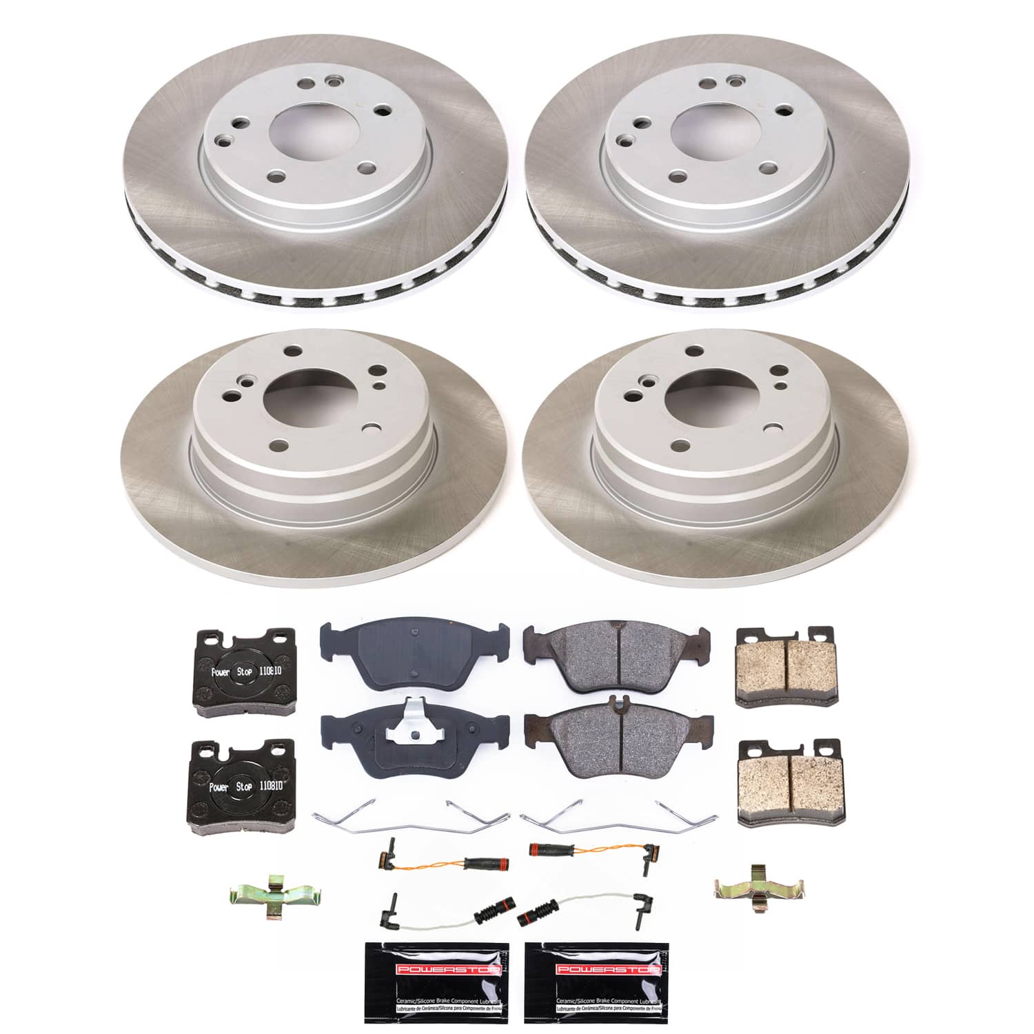 Power Stop SC4248 - Front And Rear Z17 Evolution Pad And Semi-Coated Rotor Kit vehicle fitment brake part