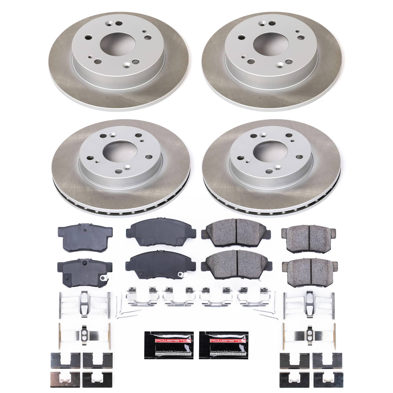 Power Stop SC4276 - Front And Rear Z17 Evolution Pad And Semi-Coated Rotor Kit vehicle fitment brake part