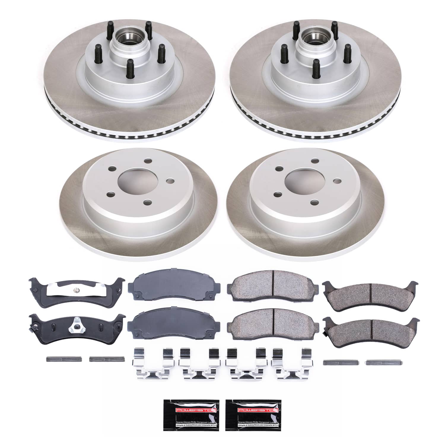Power Stop SC4356 - Front And Rear Z17 Evolution Pad And Semi-Coated Rotor Kit vehicle fitment brake part