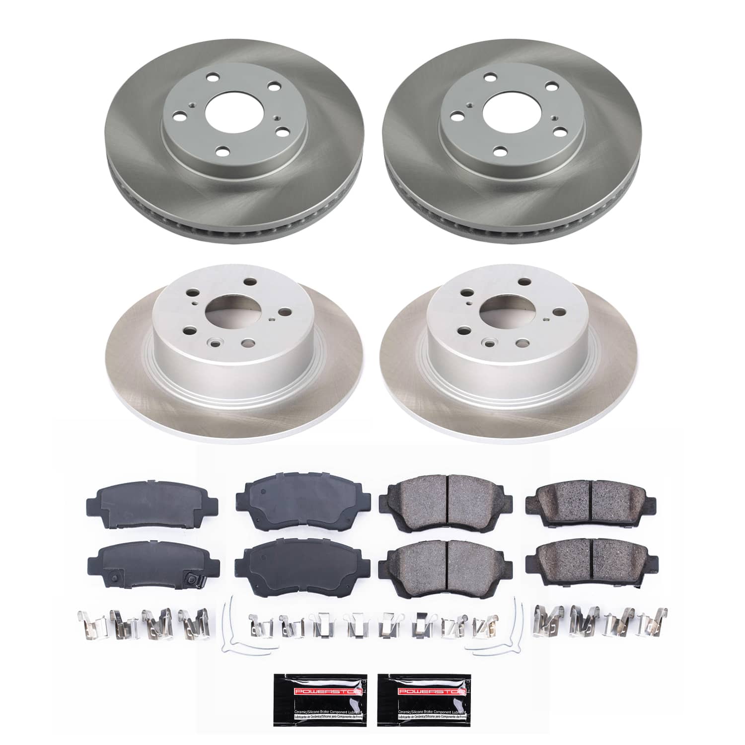 Power Stop SC4359 - Front And Rear Z17 Evolution Pad And Semi-Coated Rotor Kit vehicle fitment brake part