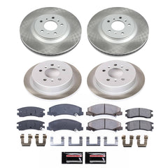 Power Stop SC4377 - Front And Rear Z17 Evolution Pad And Semi-Coated Rotor Kit vehicle fitment brake part