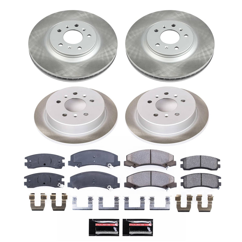 Power Stop SC4377 - Front And Rear Z17 Evolution Pad And Semi-Coated Rotor Kit vehicle fitment brake part