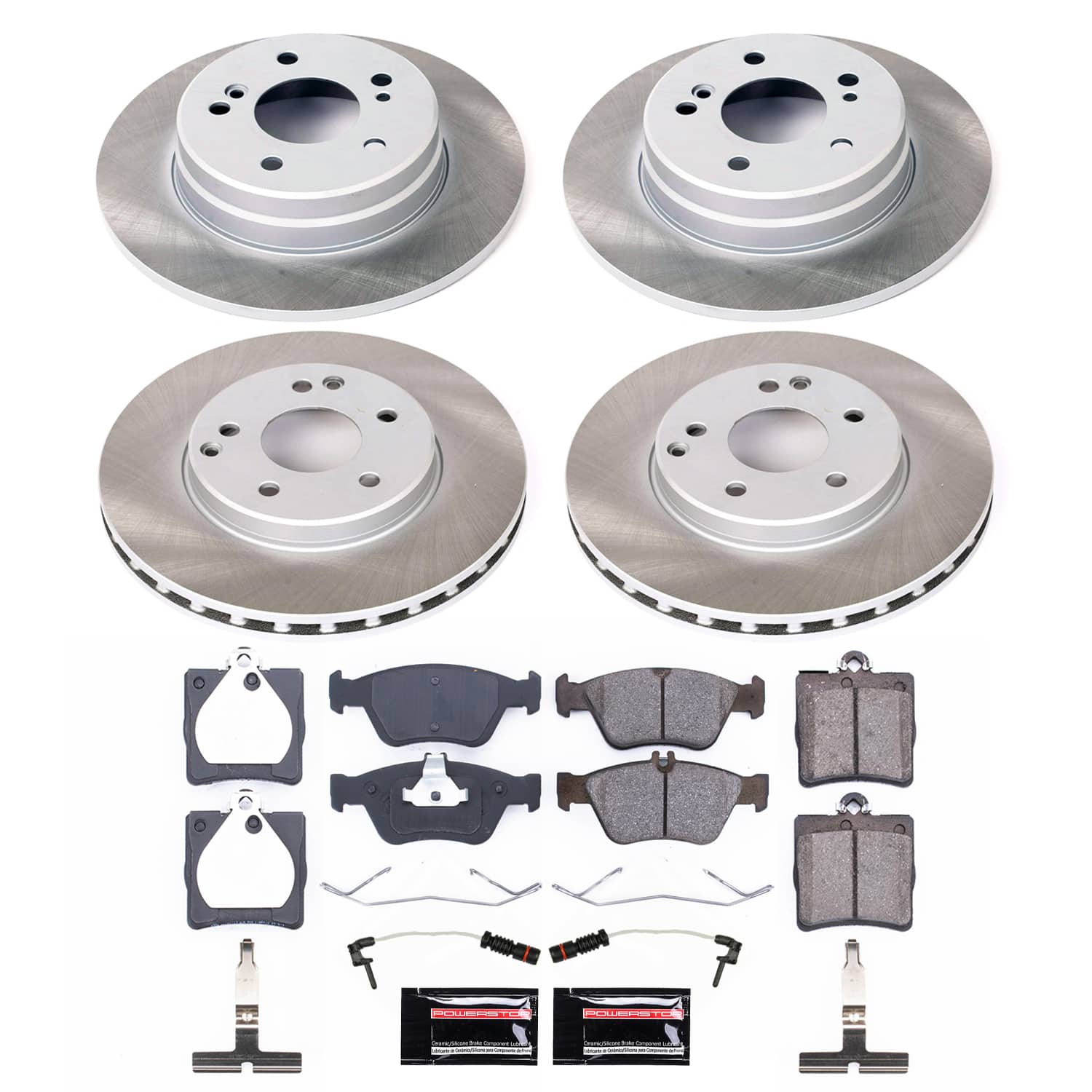 Power Stop SC4417 - Front And Rear Z17 Evolution Pad And Semi-Coated Rotor Kit vehicle fitment brake part