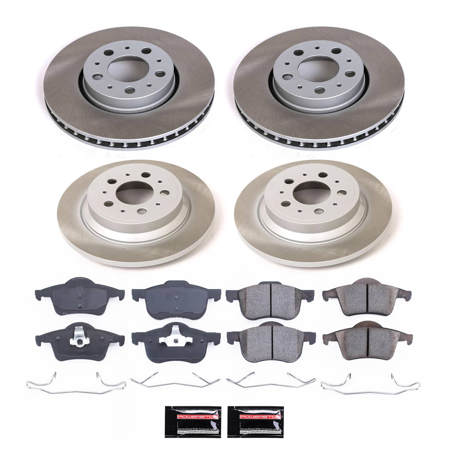 Power Stop SC4430 - Front And Rear Z17 Evolution Pad And Semi-Coated Rotor Kit vehicle fitment brake part