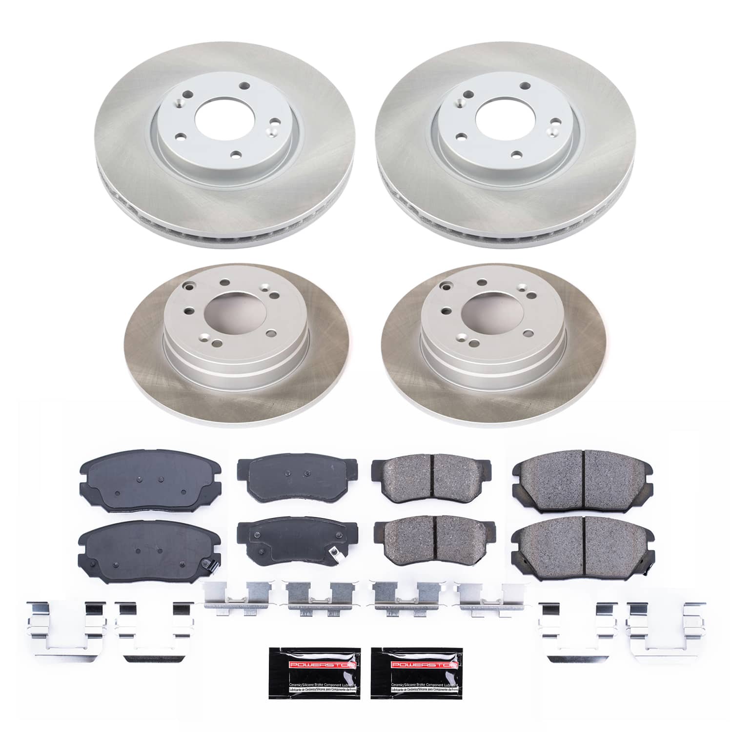Power Stop SC4443 - Front And Rear Z17 Evolution Pad And Semi-Coated Rotor Kit vehicle fitment brake part
