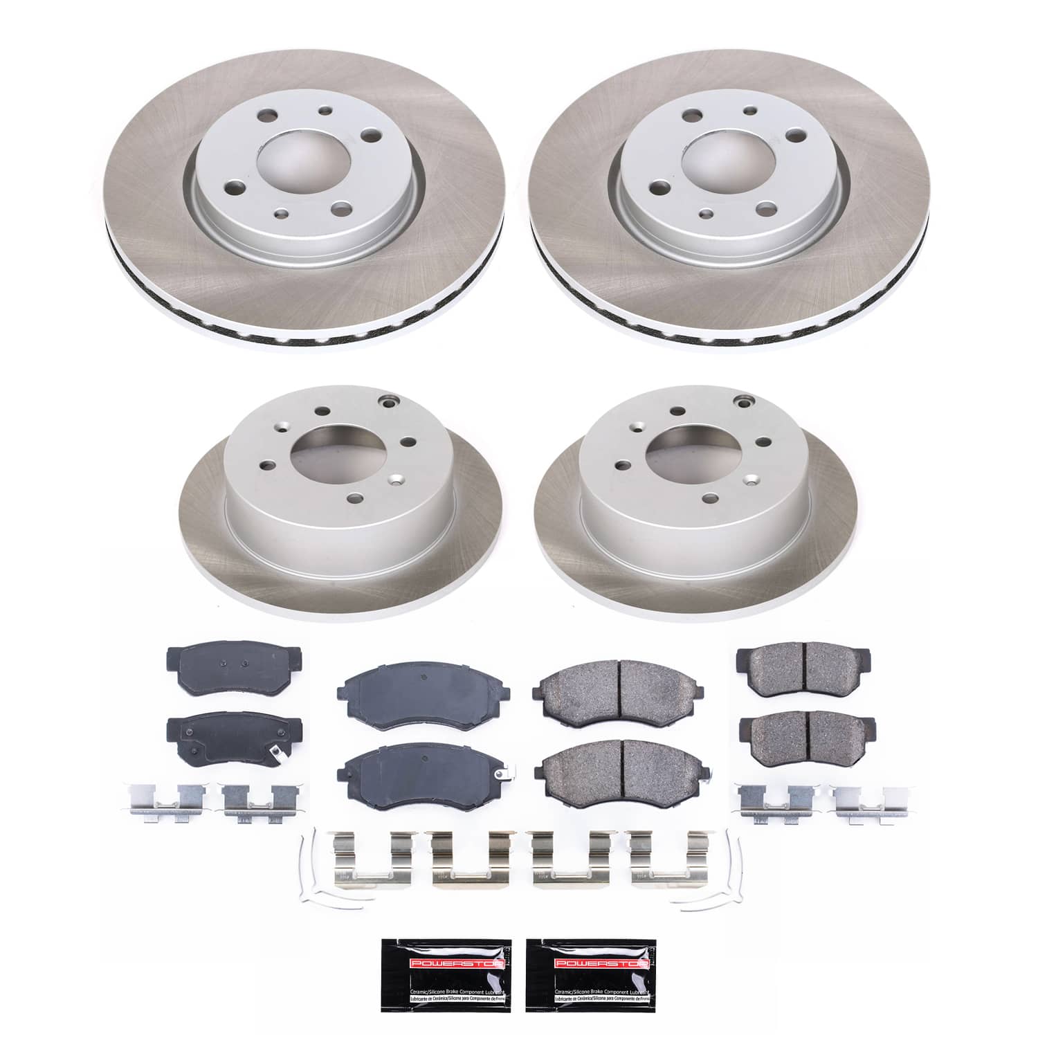 Power Stop SC4444 - Front And Rear Z17 Evolution Pad And Semi-Coated Rotor Kit vehicle fitment brake part