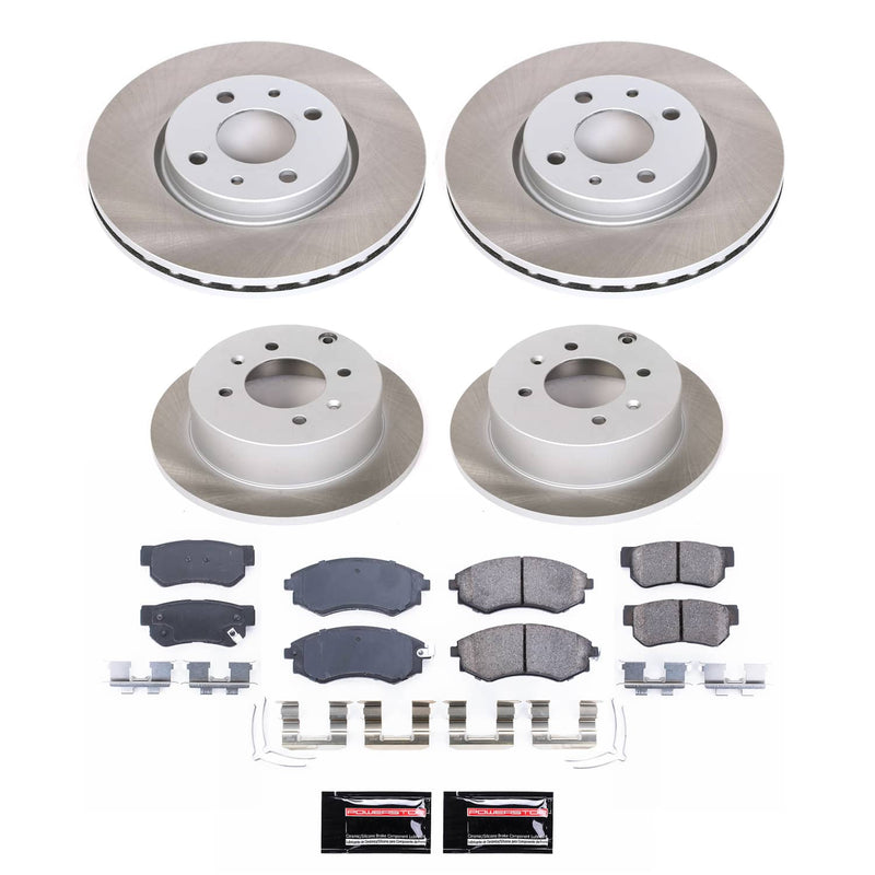 Power Stop SC4444 - Front And Rear Z17 Evolution Pad And Semi-Coated Rotor Kit vehicle fitment brake part