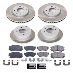 Power Stop SC4445 - Front And Rear Z17 Evolution Pad And Semi-Coated Rotor Kit vehicle fitment brake part