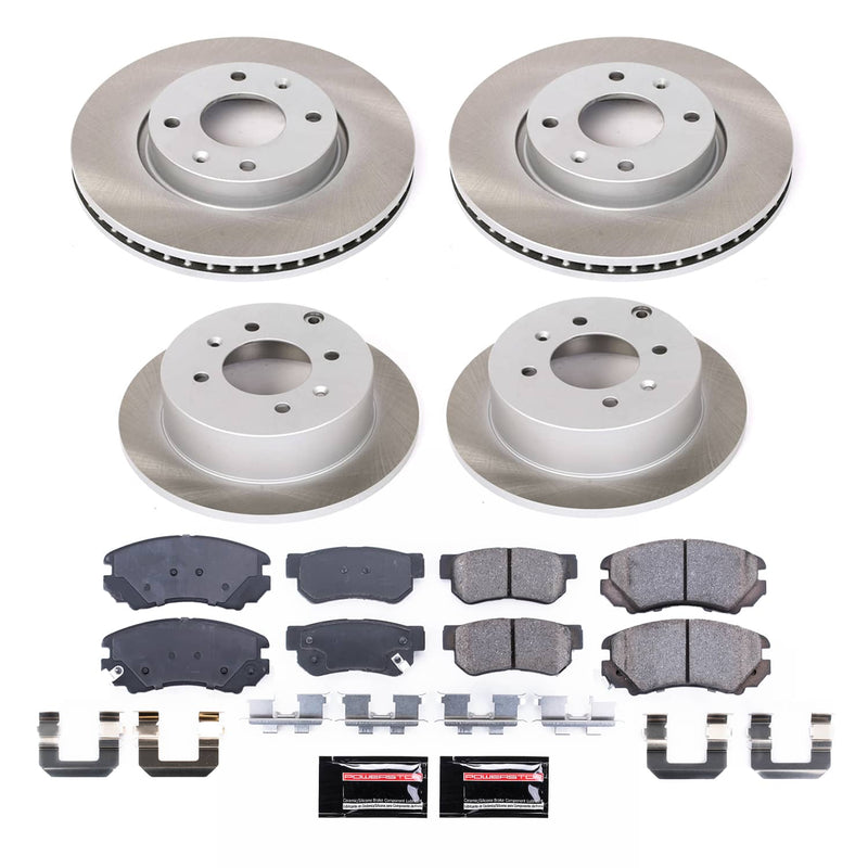 Power Stop SC4445 - Front And Rear Z17 Evolution Pad And Semi-Coated Rotor Kit vehicle fitment brake part