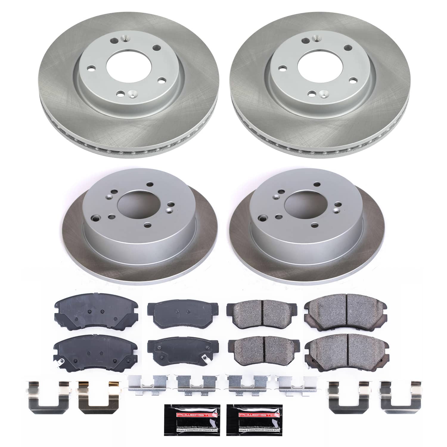 Power Stop SC4448 - Front And Rear Z17 Evolution Pad And Semi-Coated Rotor Kit vehicle fitment brake part