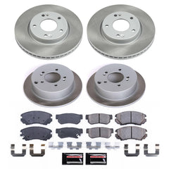 Power Stop SC4448 - Front And Rear Z17 Evolution Pad And Semi-Coated Rotor Kit vehicle fitment brake part