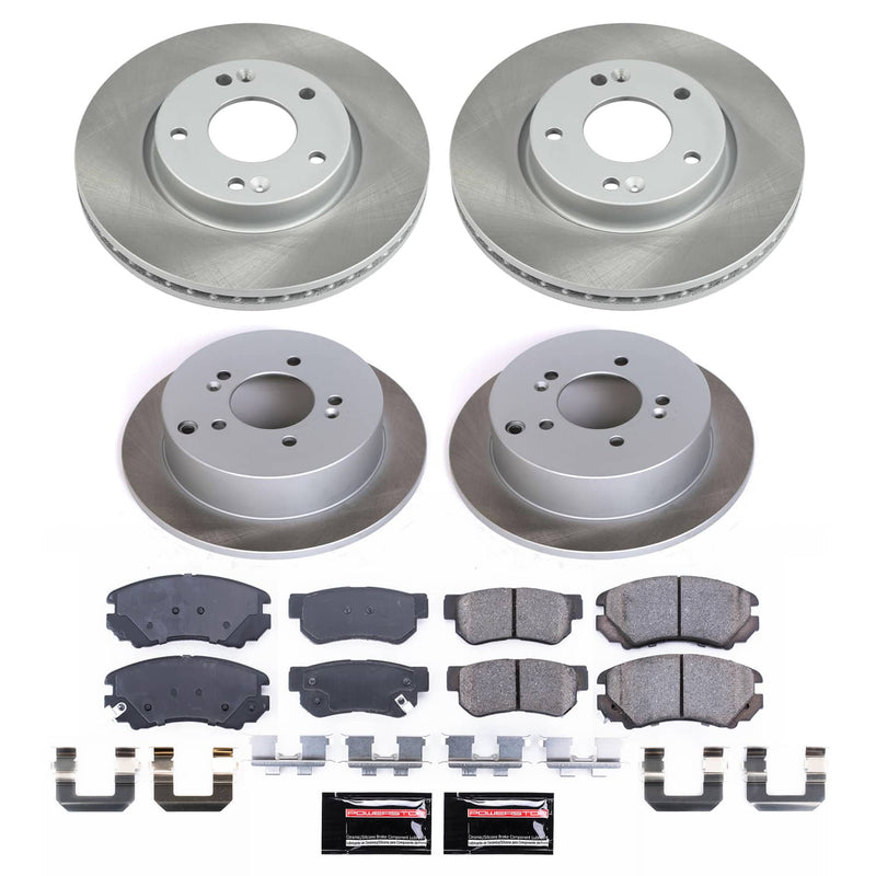 Power Stop SC4448 - Front And Rear Z17 Evolution Pad And Semi-Coated Rotor Kit vehicle fitment brake part