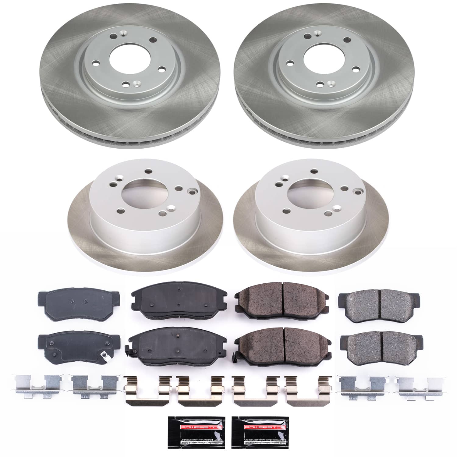 Power Stop SC4450 - Front And Rear Z17 Evolution Pad And Semi-Coated Rotor Kit vehicle fitment brake part