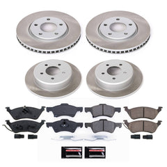 Power Stop SC4458 - Front And Rear Z17 Evolution Pad And Semi-Coated Rotor Kit vehicle fitment brake part