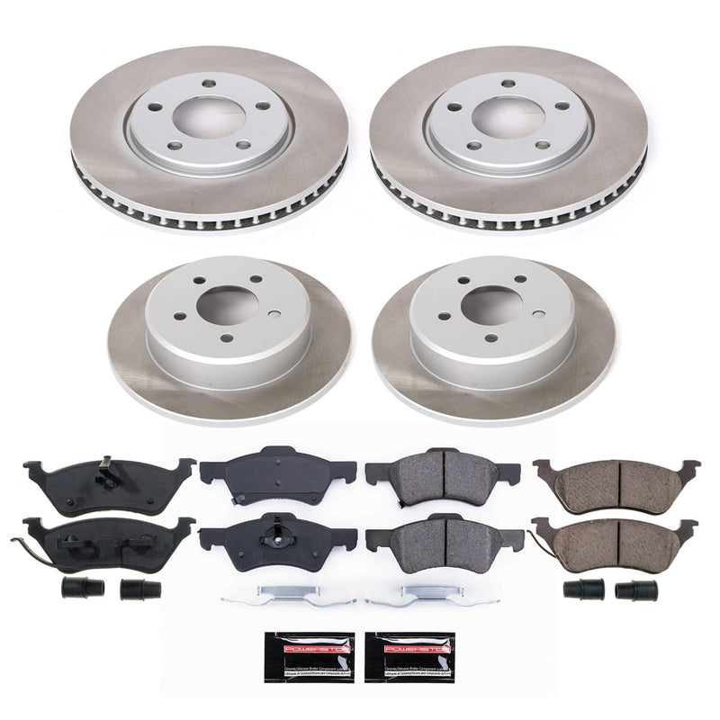 Power Stop SC4458 - Front And Rear Z17 Evolution Pad And Semi-Coated Rotor Kit vehicle fitment brake part
