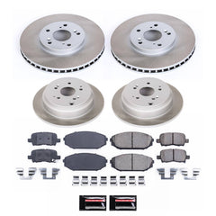Power Stop SC4459 - Front And Rear Z17 Evolution Pad And Semi-Coated Rotor Kit vehicle fitment brake part