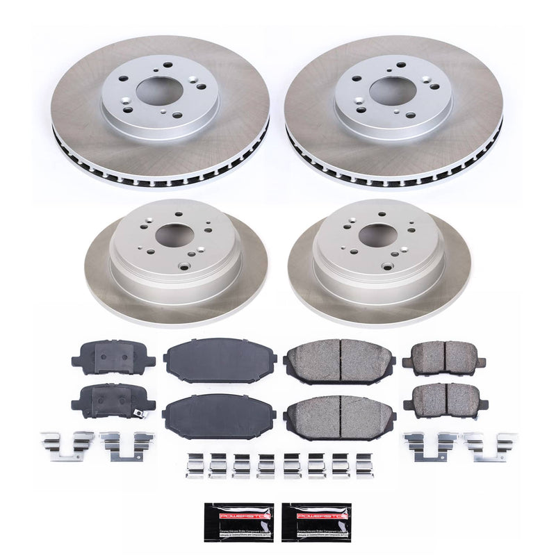 Power Stop SC4459 - Front And Rear Z17 Evolution Pad And Semi-Coated Rotor Kit vehicle fitment brake part
