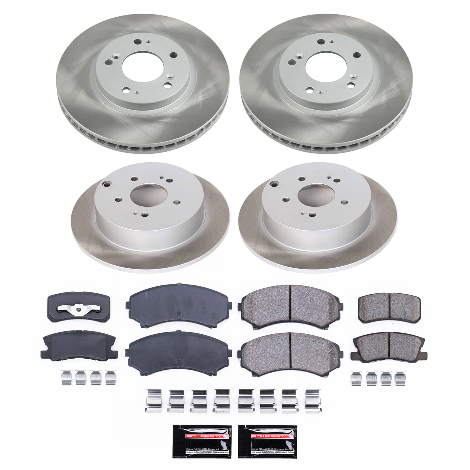 Power Stop SC4461 - Front And Rear Z17 Evolution Pad And Semi-Coated Rotor Kit vehicle fitment brake part