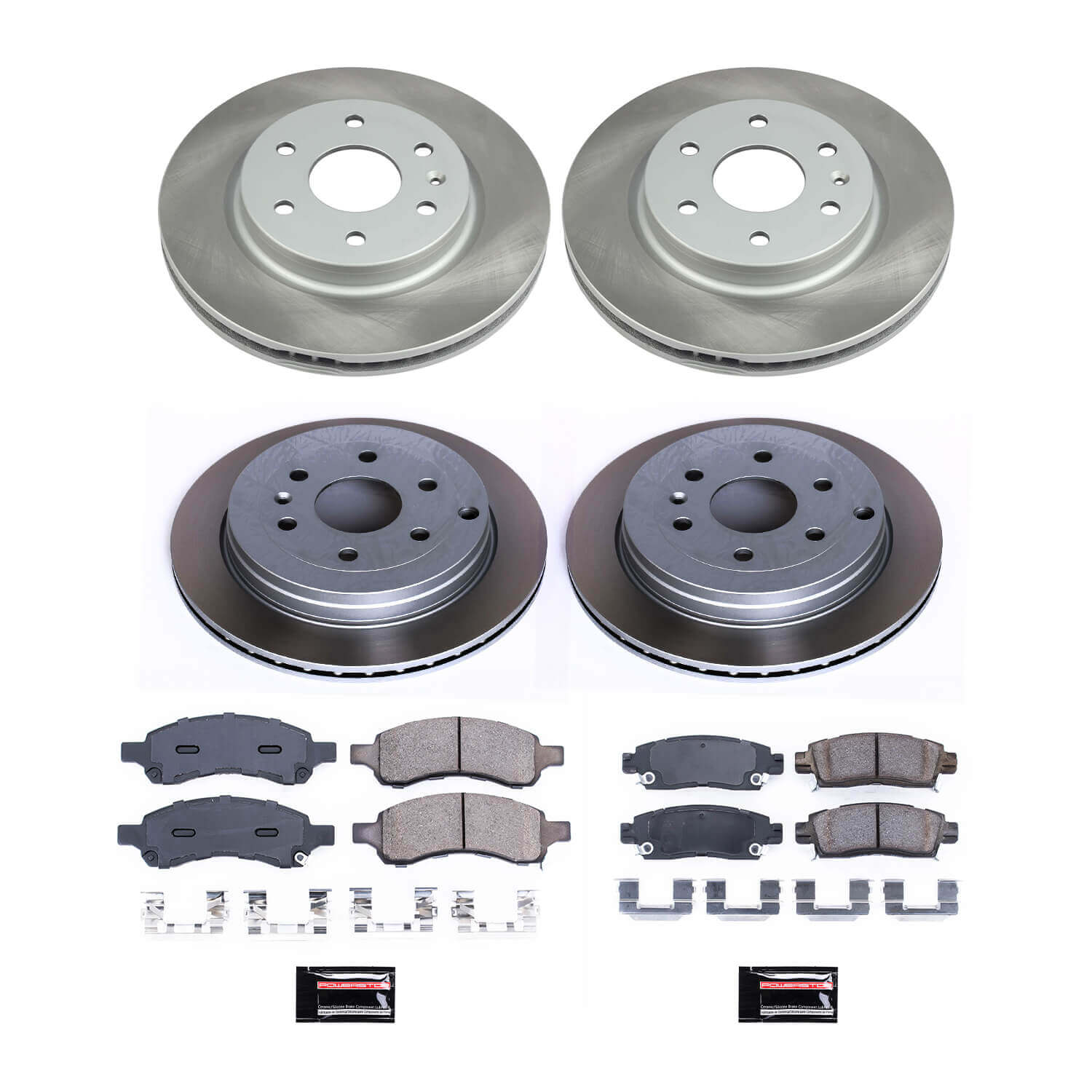 Power Stop SC4466 - Front And Rear Z17 Evolution Pad And Semi-Coated Rotor Kit vehicle fitment brake part