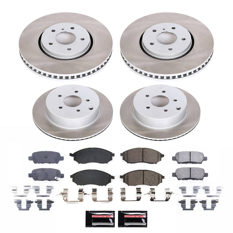 Power Stop SC4477 - Front And Rear Z17 Evolution Pad And Semi-Coated Rotor Kit vehicle fitment brake part