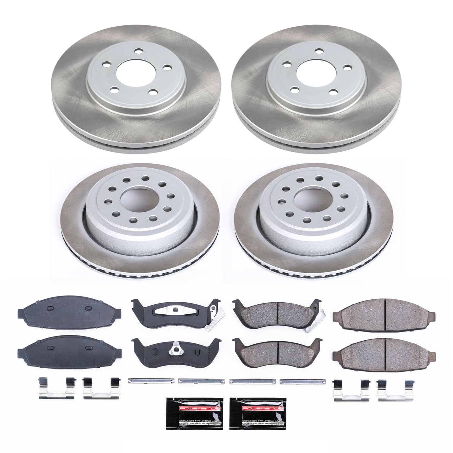 Power Stop SC4486 - Front And Rear Z17 Evolution Pad And Semi-Coated Rotor Kit vehicle fitment brake part