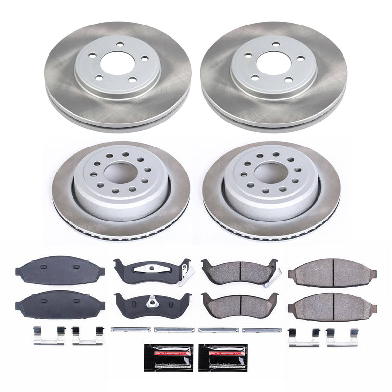 Power Stop SC4486 - Front And Rear Z17 Evolution Pad And Semi-Coated Rotor Kit vehicle fitment brake part