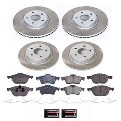 Power Stop SC4492 - Front And Rear Z17 Evolution Pad And Semi-Coated Rotor Kit vehicle fitment brake part