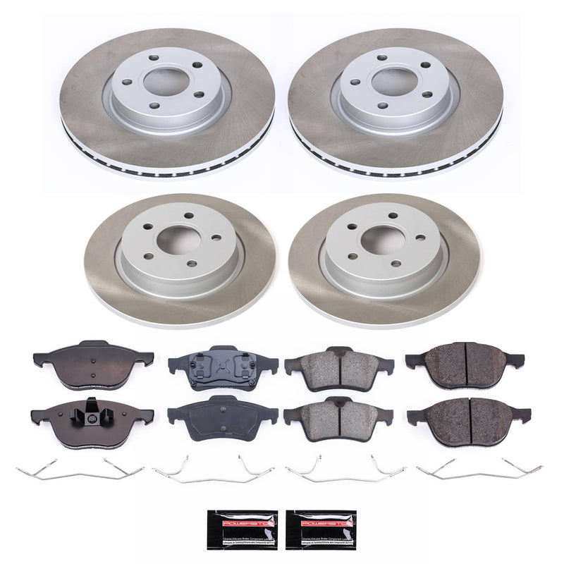 Power Stop SC4492 - Front And Rear Z17 Evolution Pad And Semi-Coated Rotor Kit vehicle fitment brake part