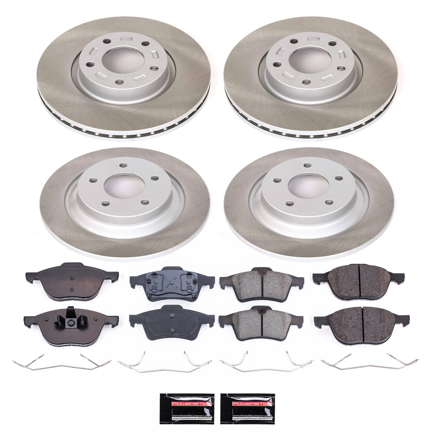 Power Stop SC4494 - Front And Rear Z17 Evolution Pad And Semi-Coated Rotor Kit vehicle fitment brake part