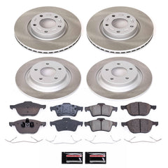 Power Stop SC4494 - Front And Rear Z17 Evolution Pad And Semi-Coated Rotor Kit vehicle fitment brake part
