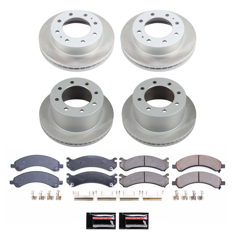 Power Stop SC4528 - Front And Rear Z17 Evolution Pad And Semi-Coated Rotor Kit vehicle fitment brake part
