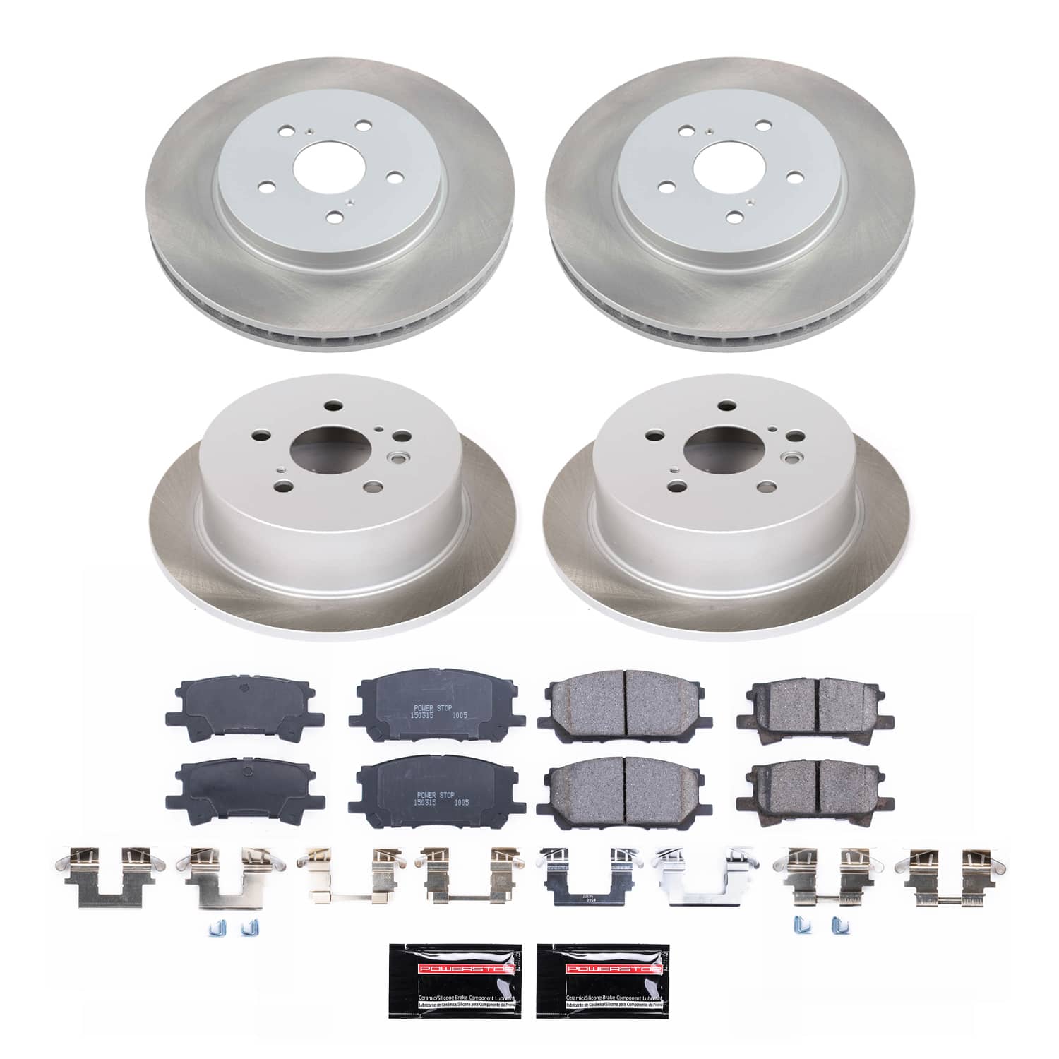 Power Stop SC4530 - Front And Rear Z17 Evolution Pad And Semi-Coated Rotor Kit vehicle fitment brake part