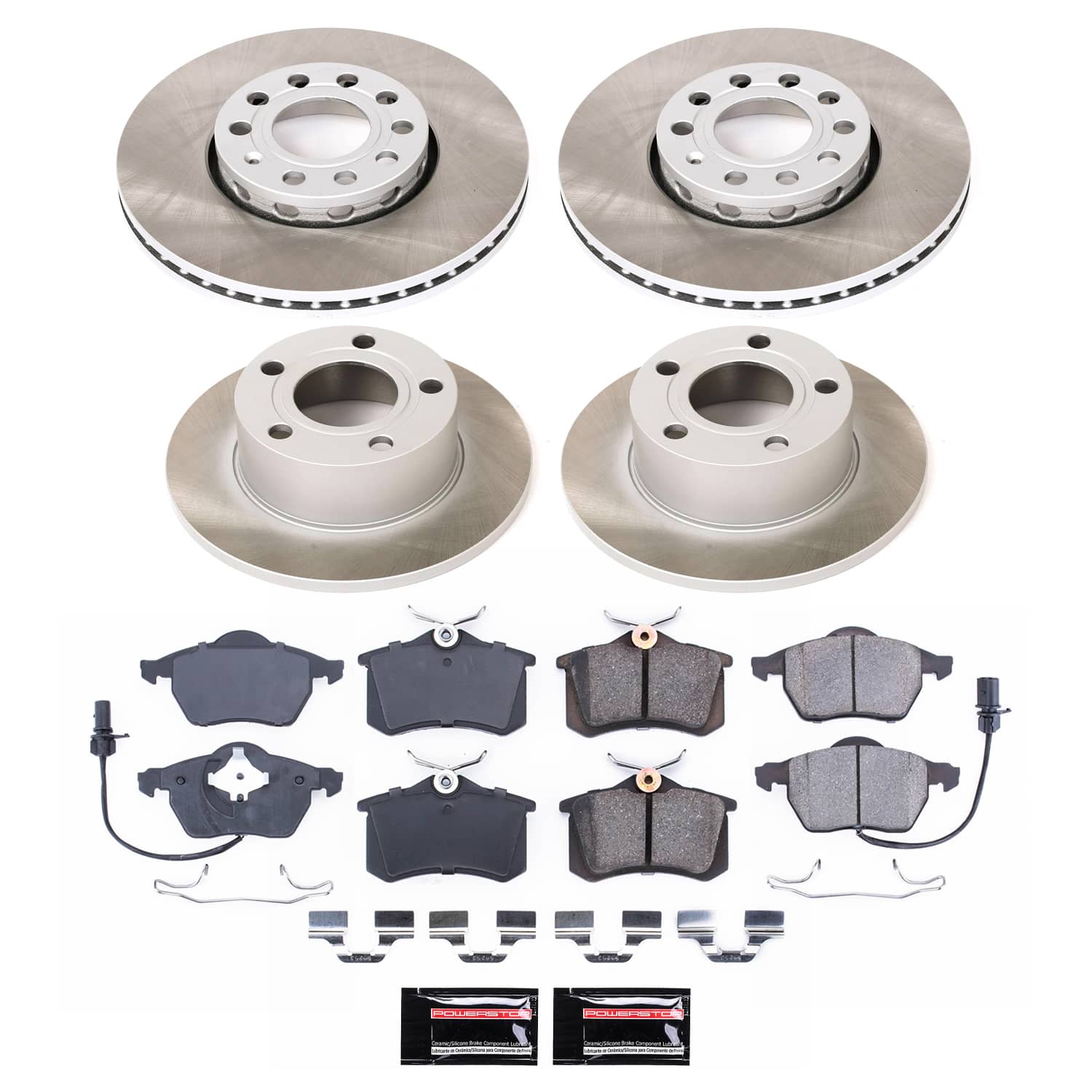 Power Stop SC529 - Front And Rear Z17 Evolution Pad And Semi-Coated Rotor Kit vehicle fitment brake part