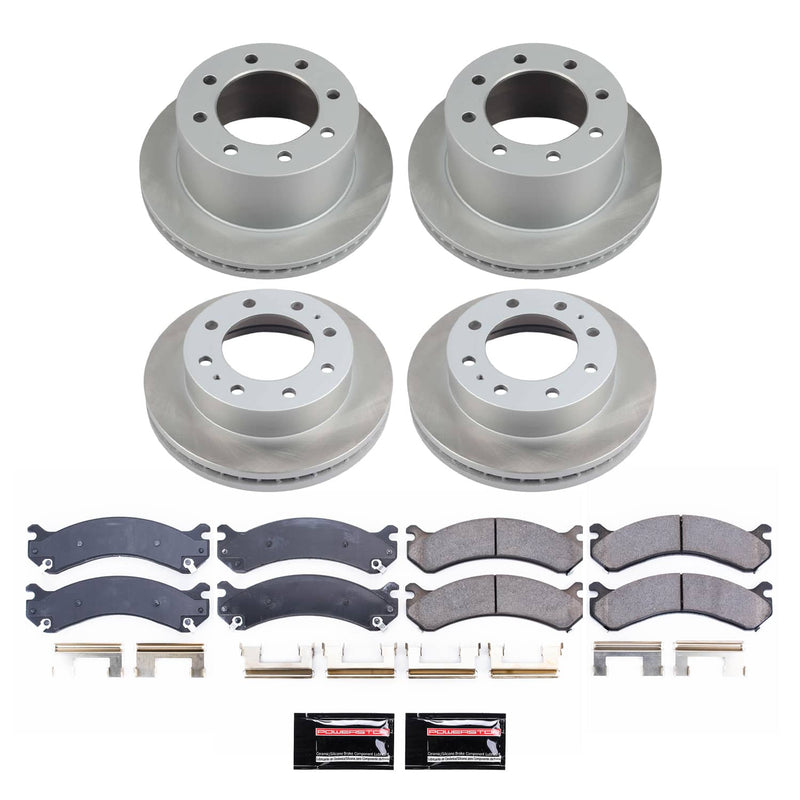 Power Stop SC5338 - Front And Rear Z17 Evolution Pad And Semi-Coated Rotor Kit vehicle fitment brake part