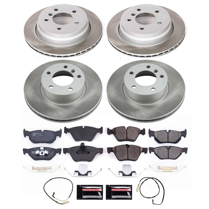 Power Stop SC5357 - Front And Rear Z17 Evolution Pad And Semi-Coated Rotor Kit vehicle fitment brake part