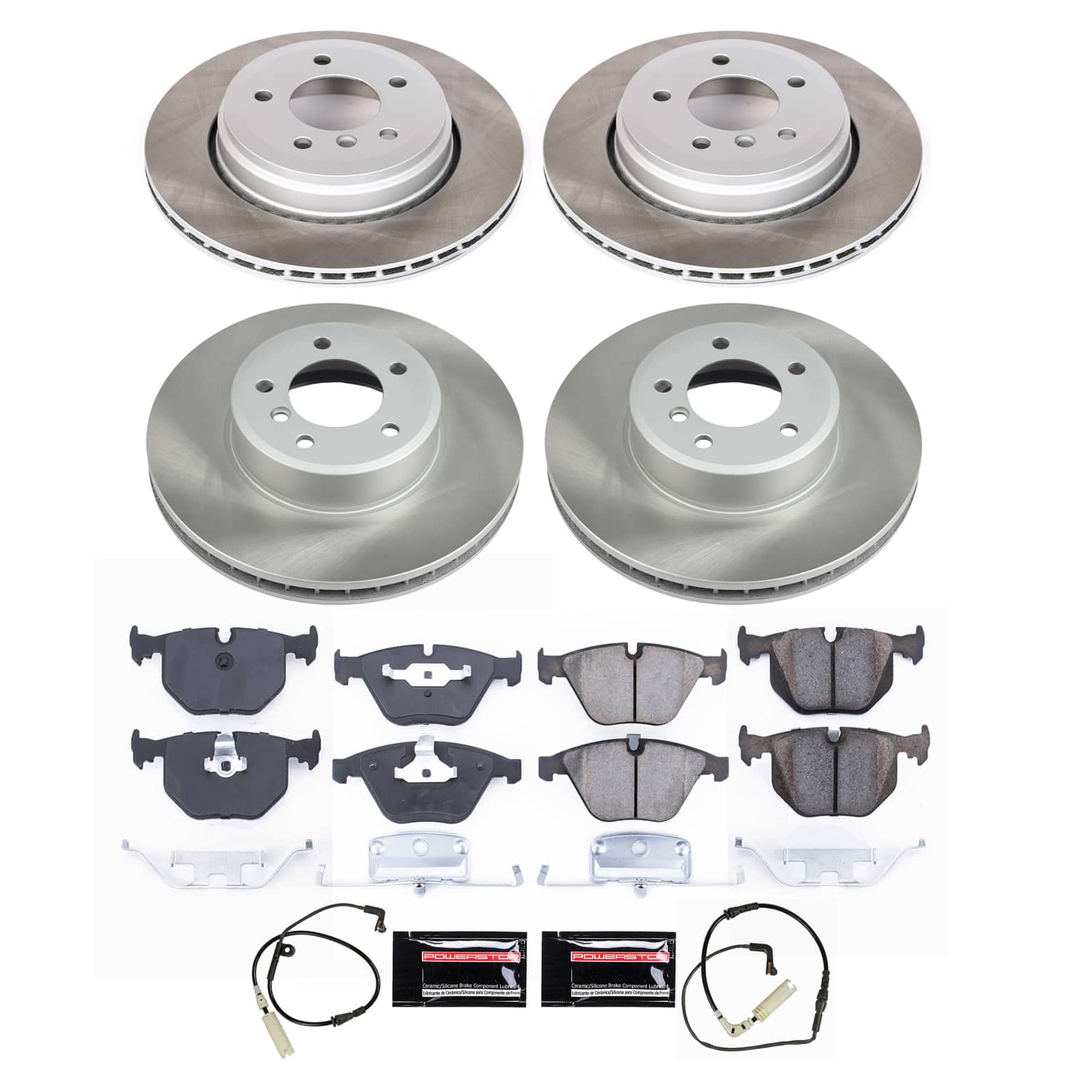 Power Stop SC5360 - Front And Rear Z17 Evolution Pad And Semi-Coated Rotor Kit vehicle fitment brake part