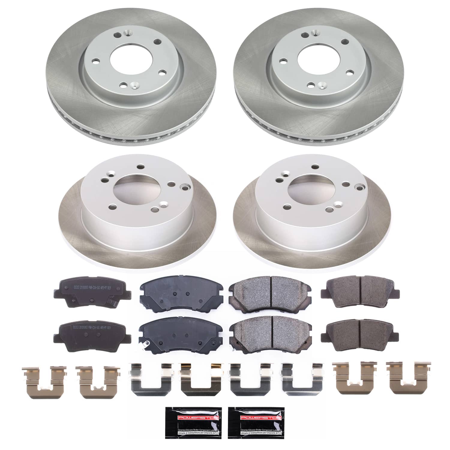 Power Stop SC5367 - Front And Rear Z17 Evolution Pad And Semi-Coated Rotor Kit vehicle fitment brake part