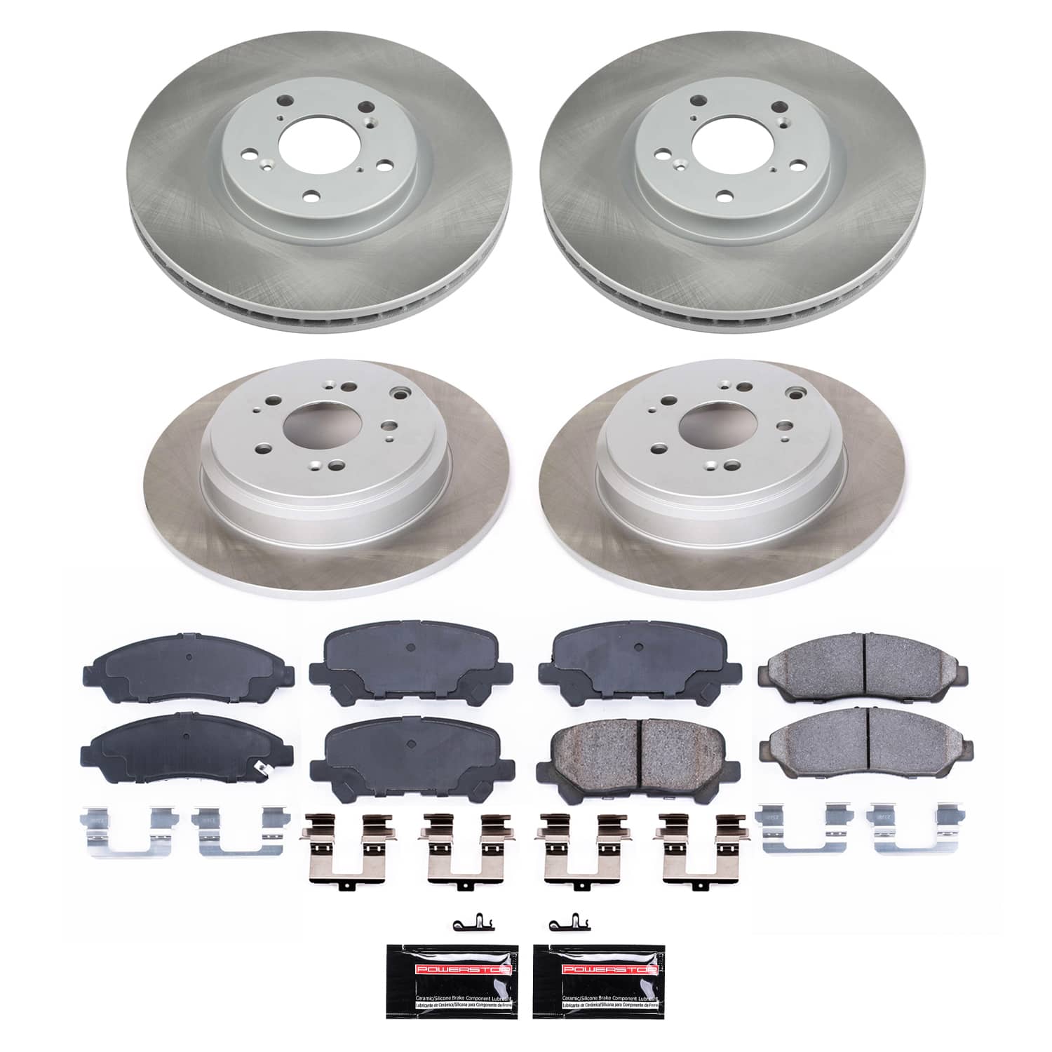 Power Stop SC5369 - Front And Rear Z17 Evolution Pad And Semi-Coated Rotor Kit vehicle fitment brake part
