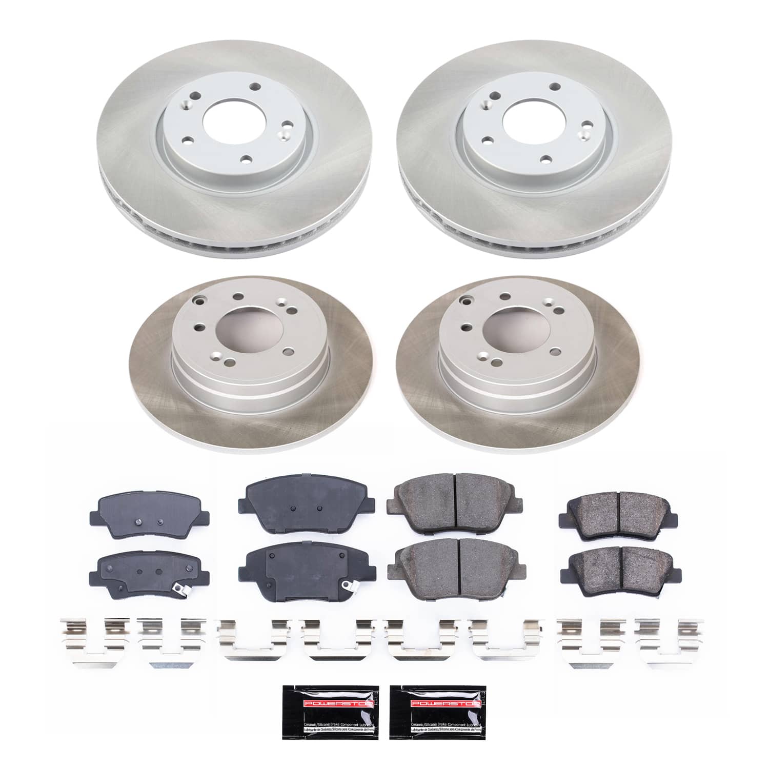 Power Stop SC5376 - Front And Rear Z17 Evolution Pad And Semi-Coated Rotor Kit vehicle fitment brake part