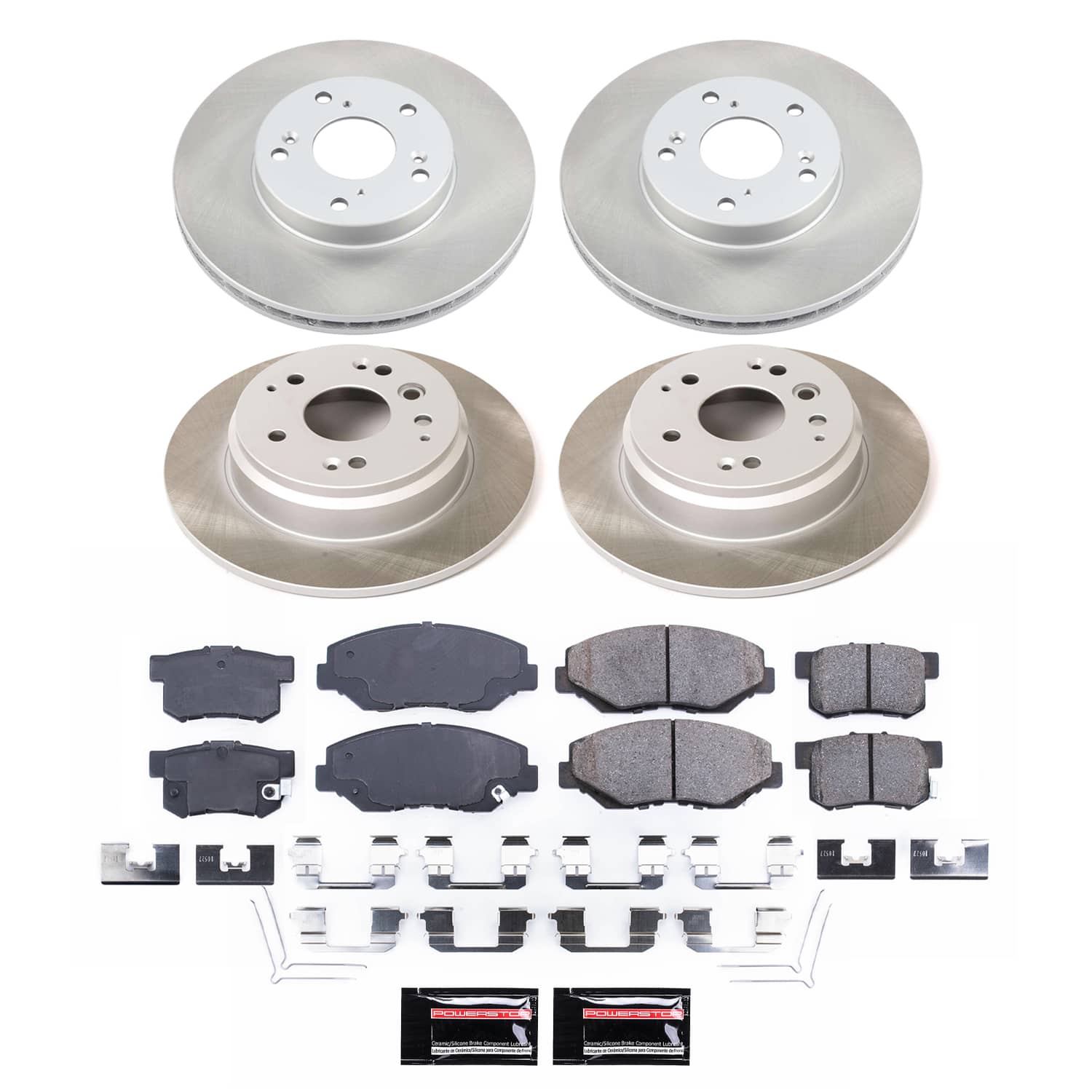 Power Stop SC5389 - Front And Rear Z17 Evolution Pad And Semi-Coated Rotor Kit vehicle fitment brake part