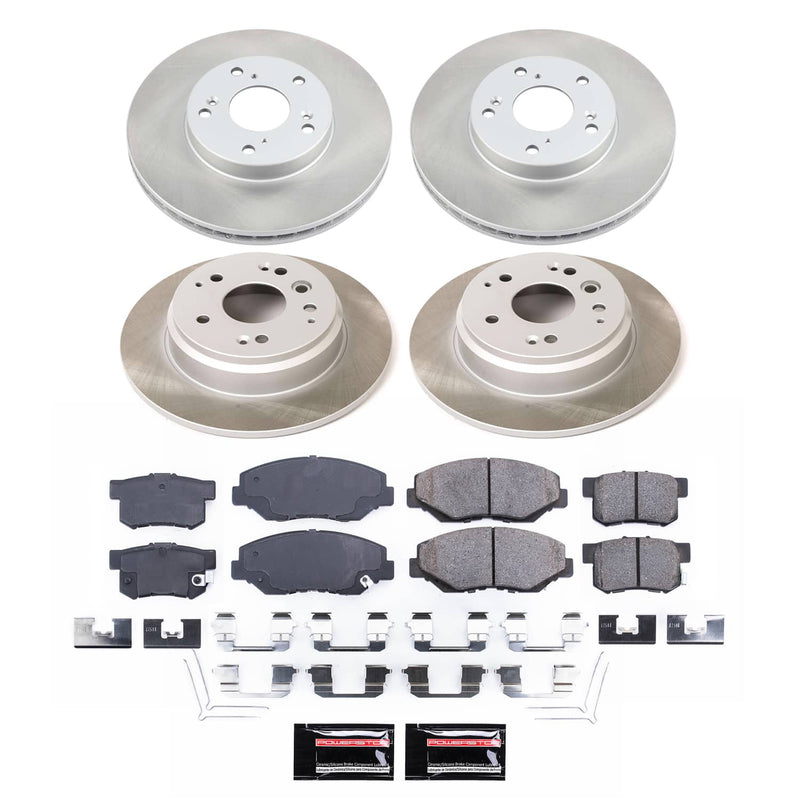 Power Stop SC5389 - Front And Rear Z17 Evolution Pad And Semi-Coated Rotor Kit vehicle fitment brake part