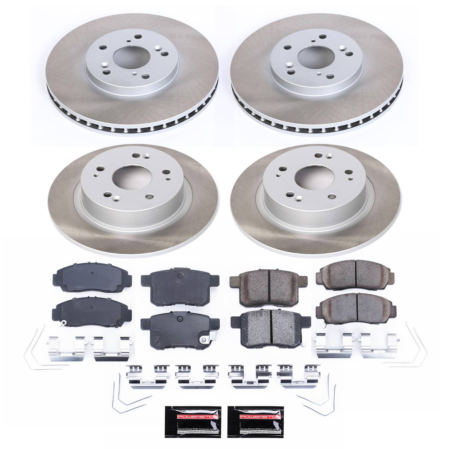 Power Stop SC5391 - Front And Rear Z17 Evolution Pad And Semi-Coated Rotor Kit vehicle fitment brake part