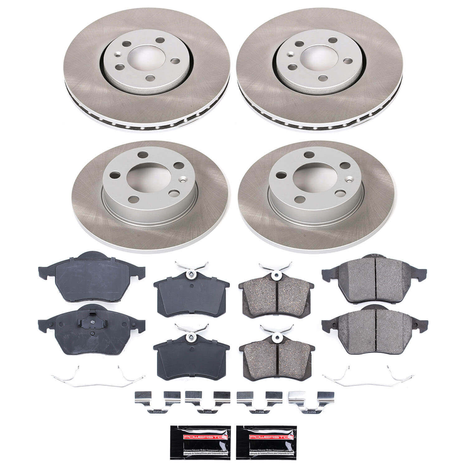 Power Stop SC5404 - Front And Rear Z17 Evolution Pad And Semi-Coated Rotor Kit vehicle fitment brake part