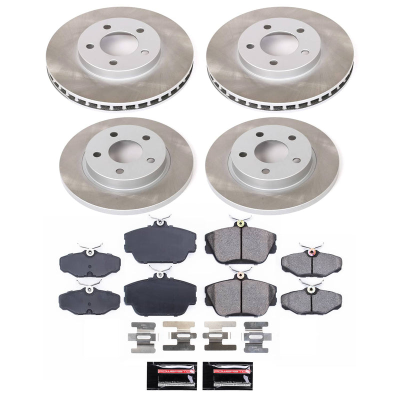 Power Stop SC5447 - Front And Rear Z17 Evolution Pad And Semi-Coated Rotor Kit vehicle fitment brake part