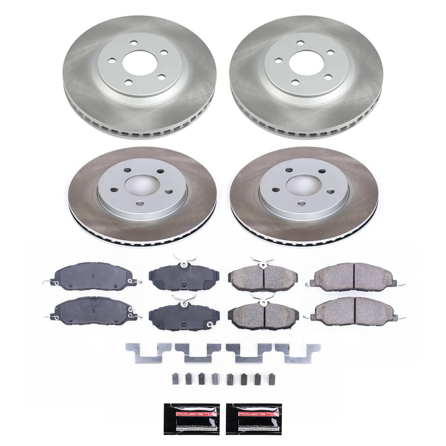 Power Stop SC5450 - Front And Rear Z17 Evolution Pad And Semi-Coated Rotor Kit vehicle fitment brake part