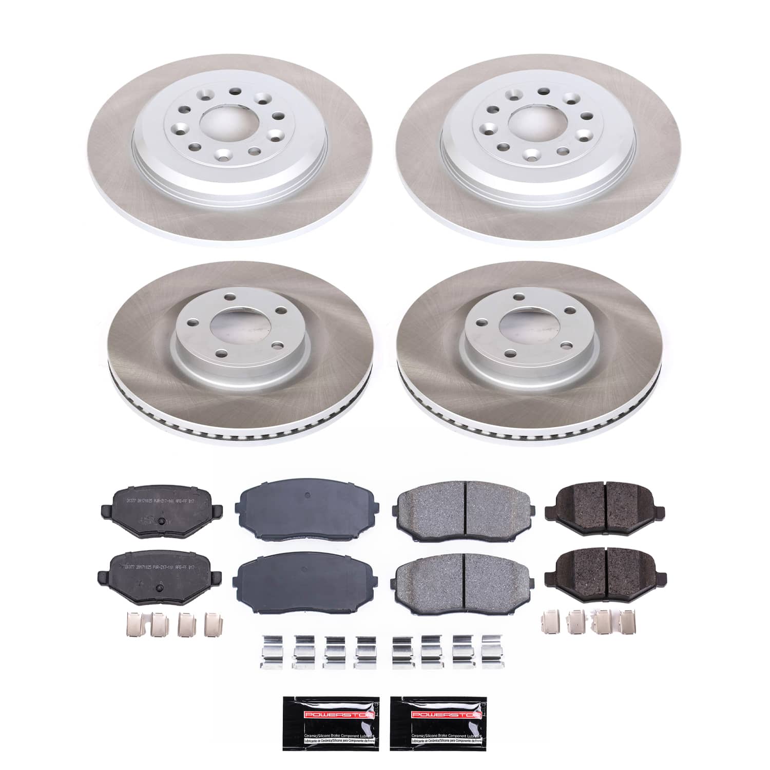 Power Stop SC5452 - Front And Rear Z17 Evolution Pad And Semi-Coated Rotor Kit vehicle fitment brake part