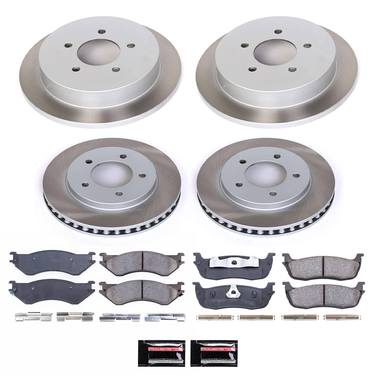 Power Stop SC5461 - Front And Rear Z17 Evolution Pad And Semi-Coated Rotor Kit vehicle fitment brake part