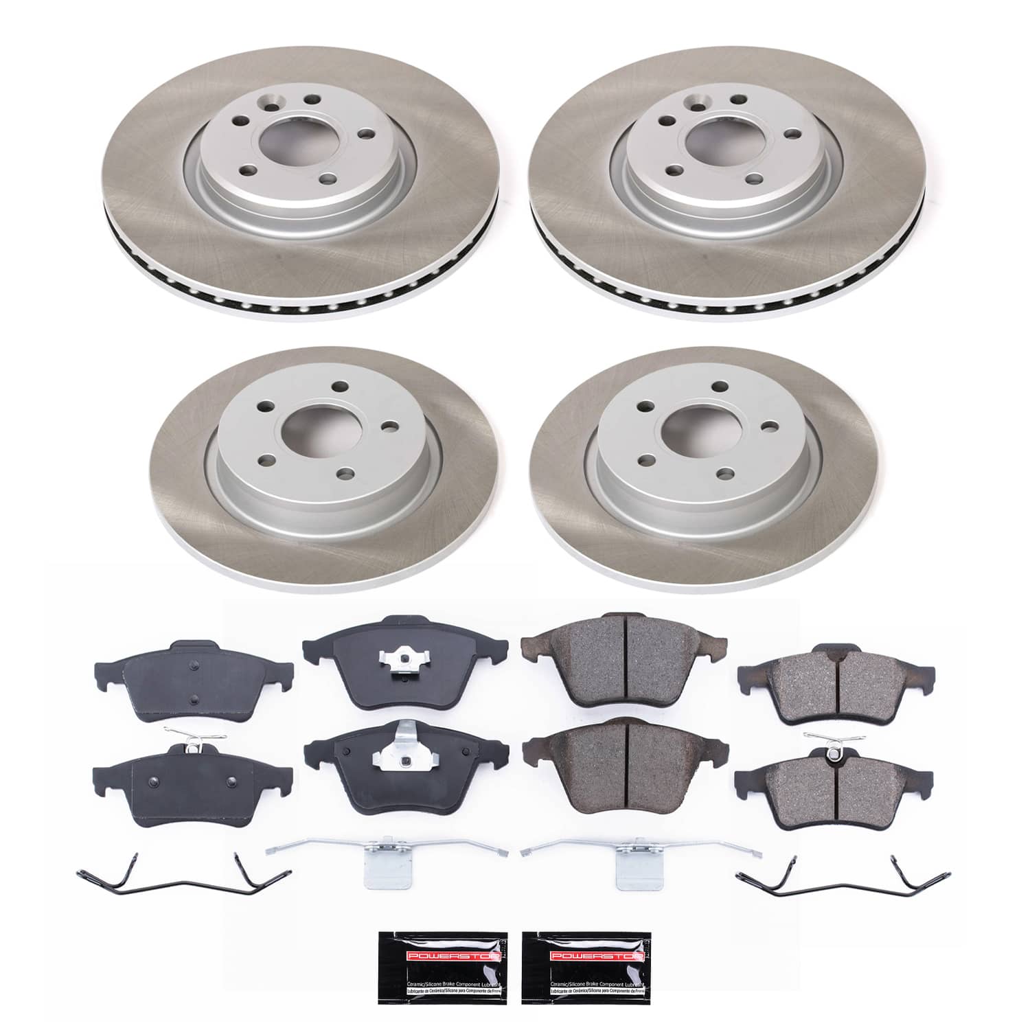 Power Stop SC5469 - Front And Rear Z17 Evolution Pad And Semi-Coated Rotor Kit vehicle fitment brake part